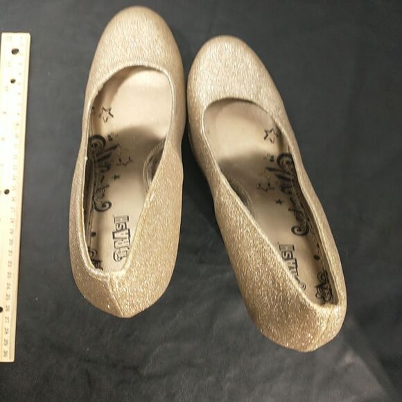BRASH Womens SZ 11 Glitter Gold Man Made Materials High Heels. - Picture 6 of 8